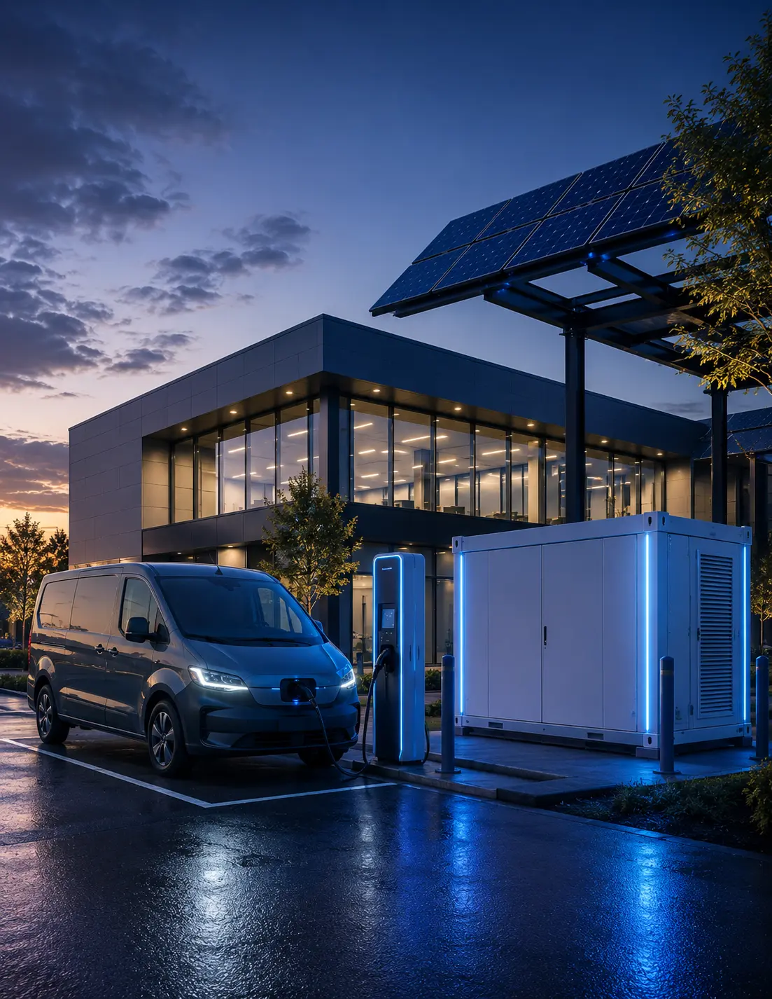 EV charging with solar and battery