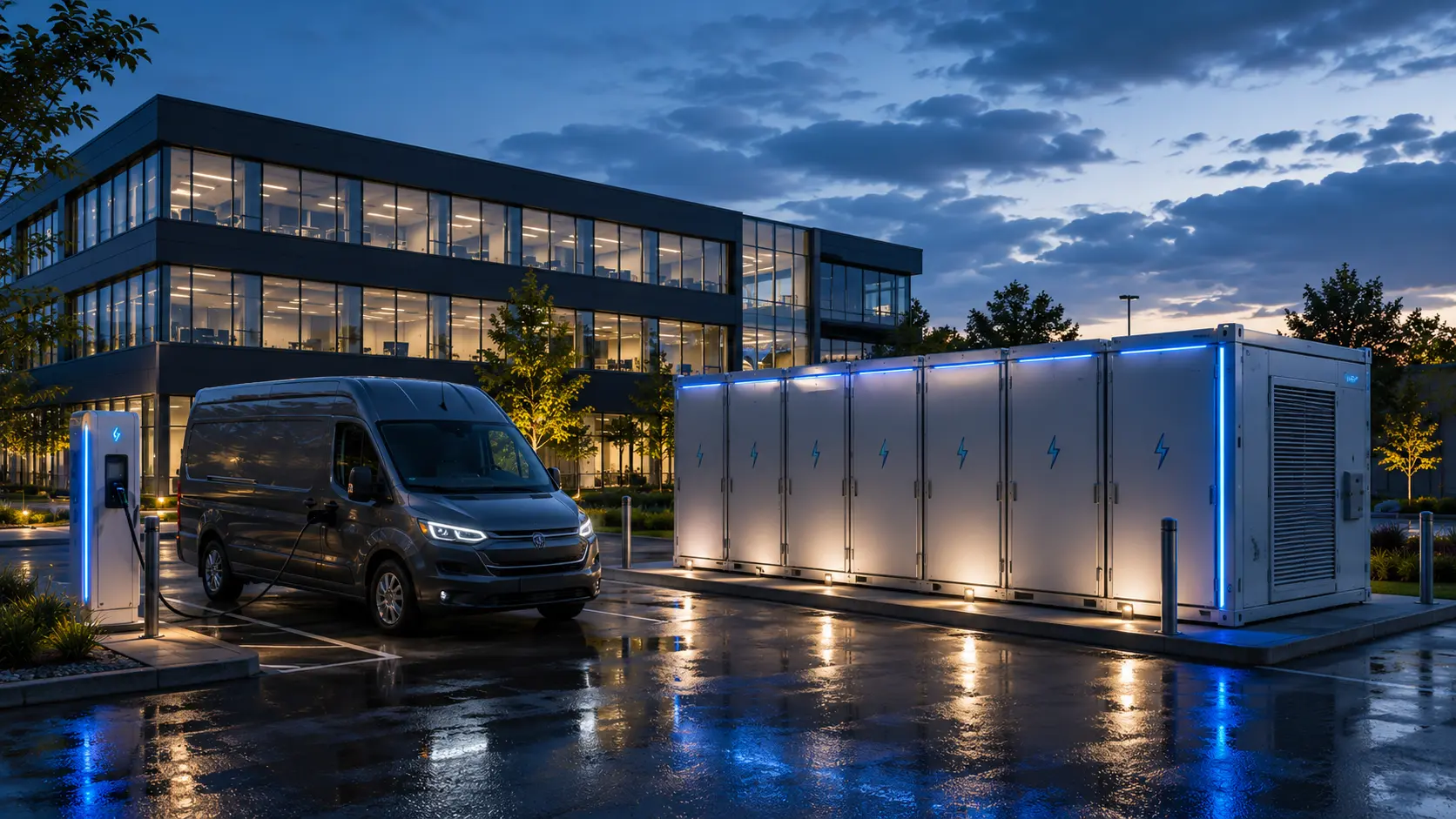 Commercial EV charging station